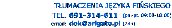 T�umacz fi�ski - Telefon: 691 314 611